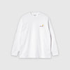 Carhartt WIP L/S American Script Tee - White - Front