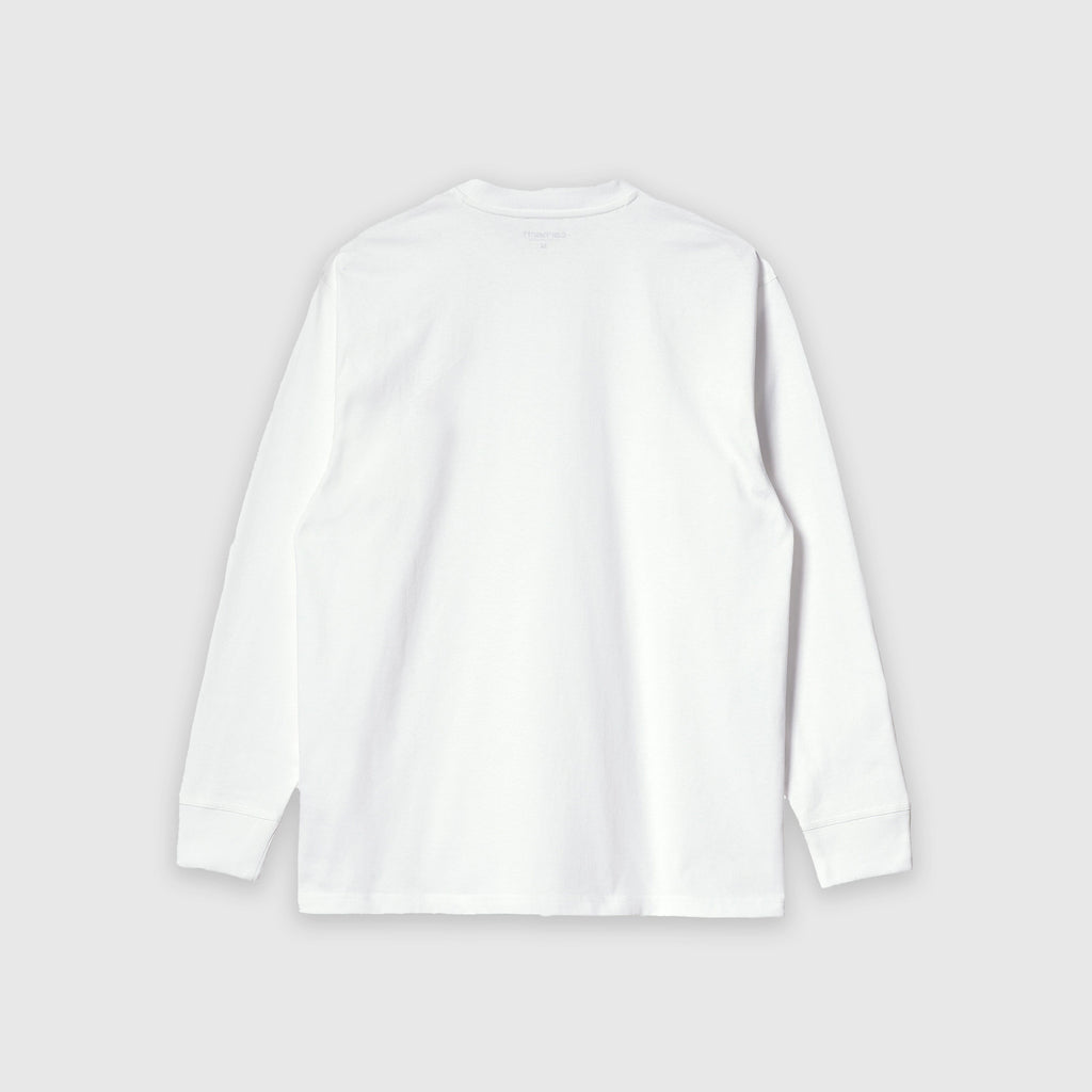 Carhartt WIP L/S American Script Tee - White - Back