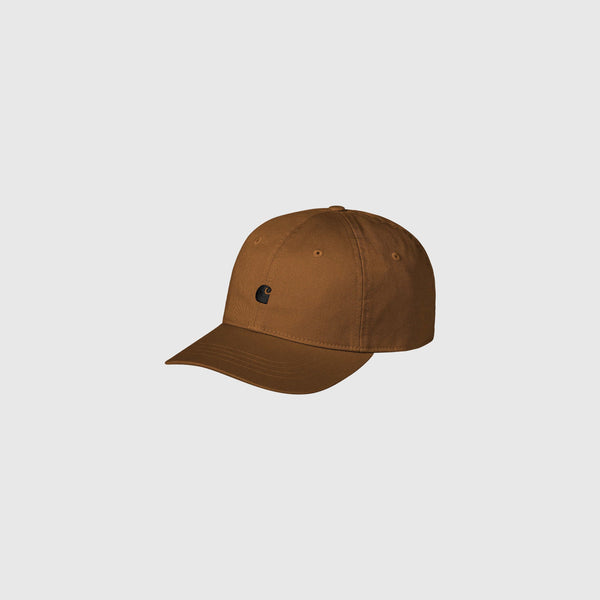 Carhartt WIP Madison Logo Cap - Deep Hamilton Brown / Black - Front