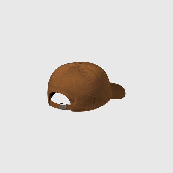 Carhartt WIP Madison Logo Cap - Deep Hamilton Brown / Black - Back
