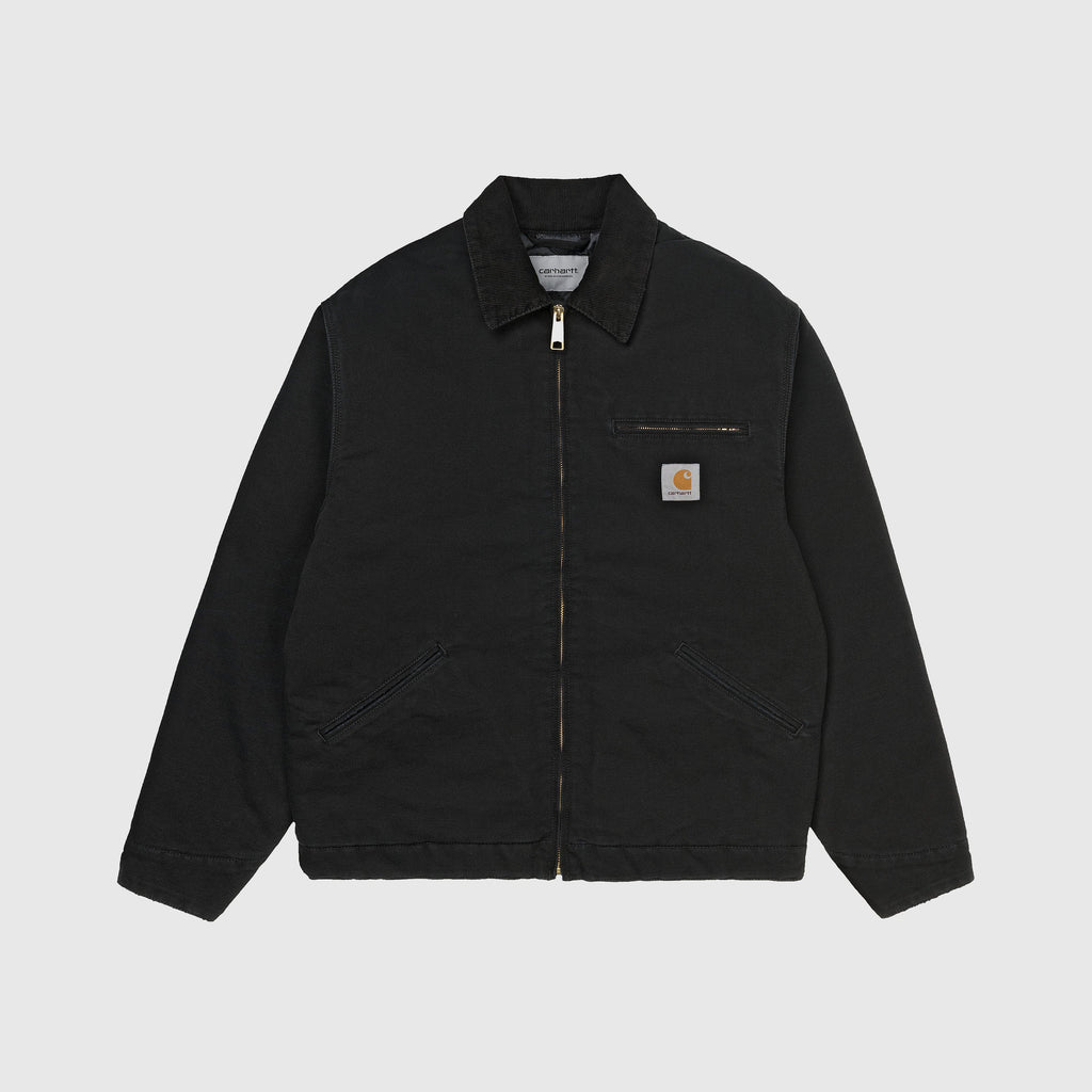 Carhartt WIP OG Detroit Jacket - Black / Black Aged Canvas - Front