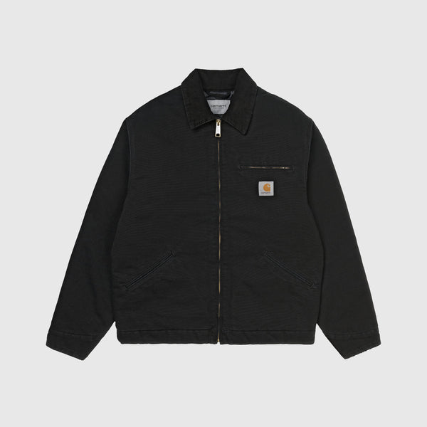 Carhartt WIP OG Detroit Jacket - Black / Black Aged Canvas - Front