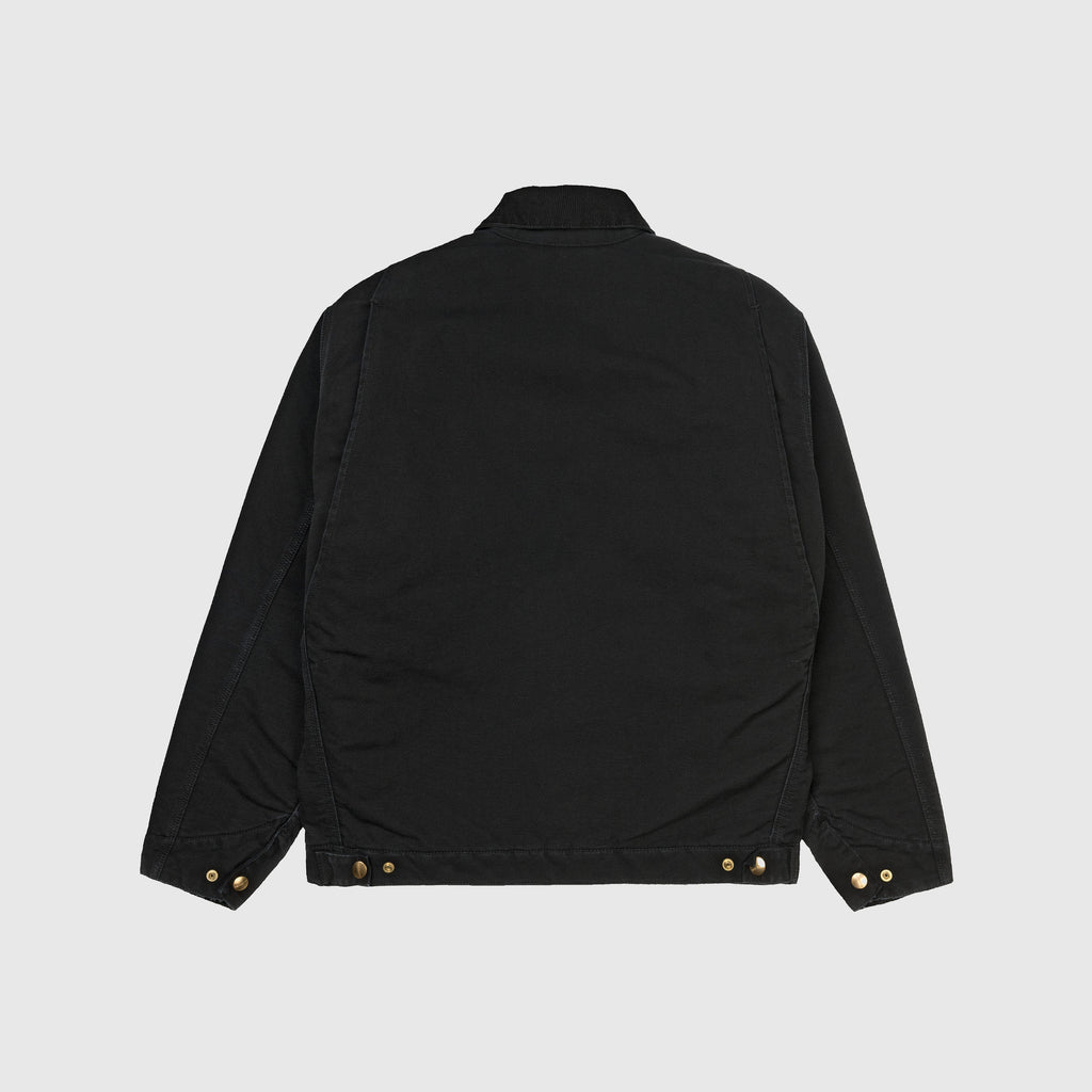 Carhartt WIP OG Detroit Jacket - Black / Black Aged Canvas - Back