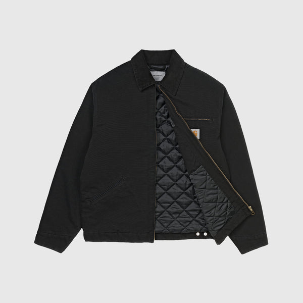 Carhartt WIP OG Detroit Jacket - Black / Black Aged Canvas - Front