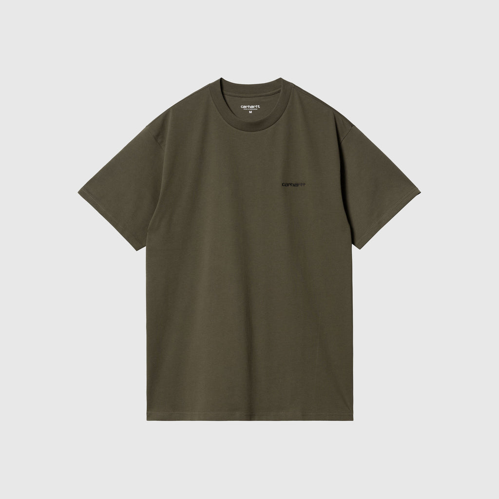Carhartt WIP SS Script Embroidery Tee - Cypress / Black - Front