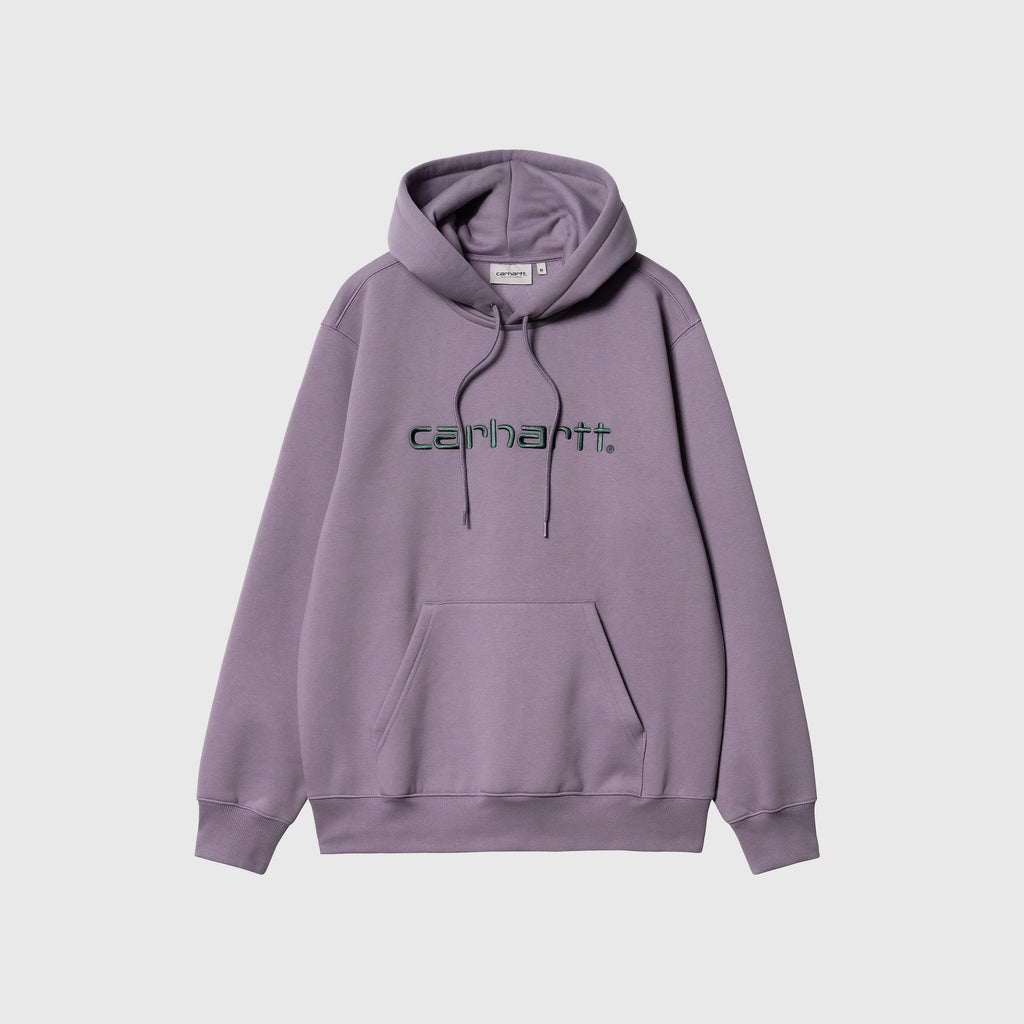 Carhartt WIP Hooded Carhartt Sweat - Glassy Purple / Discovery Green