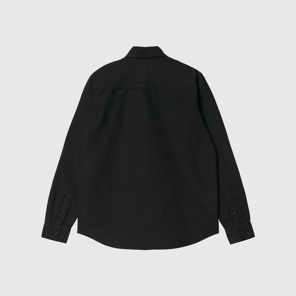 Carhartt WIP L/S Bolton Shirt - Black Garment Dyed