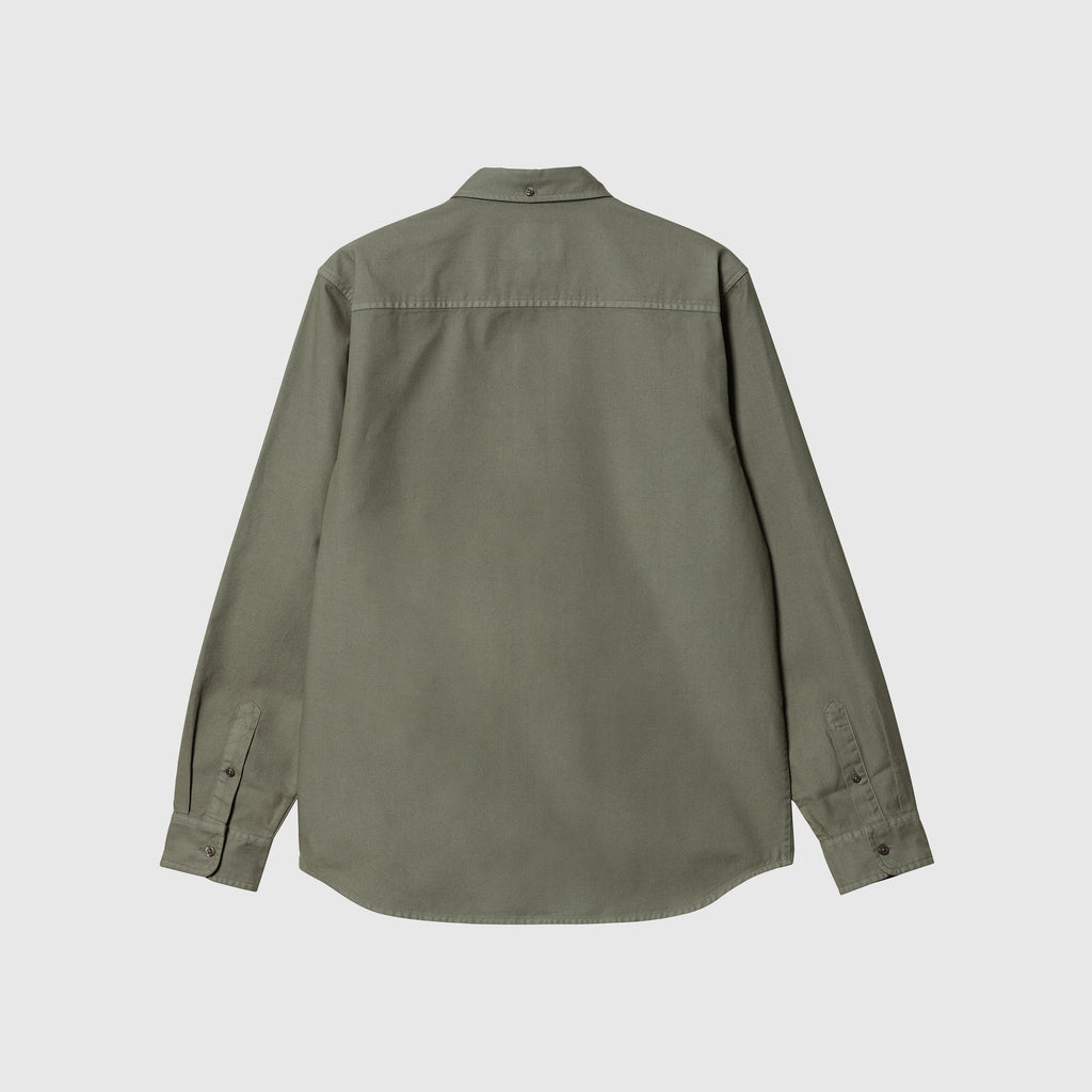 Carhartt WIP L/S Bolton Shirt - Smoke Green Garment Dyed