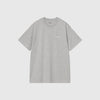 Carhartt WIP SS Script Embroidery Tee - Grey Heather/White Front
