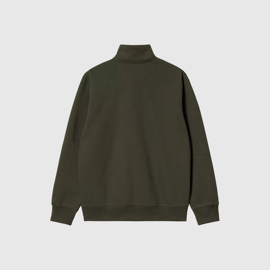 Carhartt Chase Neck Zip Sweat - Olive / Gold - Back