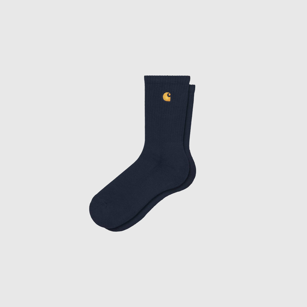 Carhartt WIP Chase Socks - Dark Navy / Gold - Front