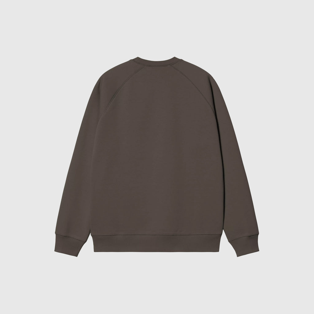 Carhartt WIP Chase Sweat - Shungite / Gold - Back