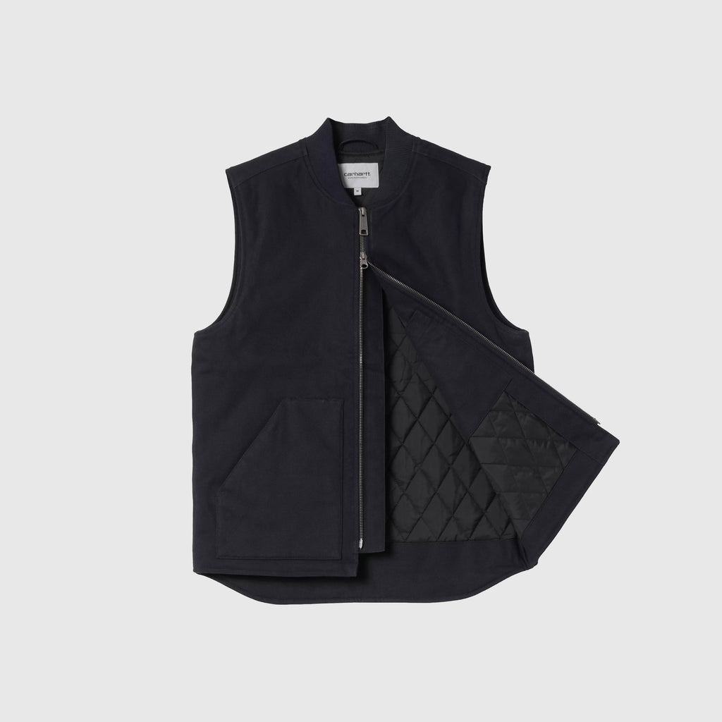 Carhartt WIP Classic Vest - Dark Navy Rigid - Front Open