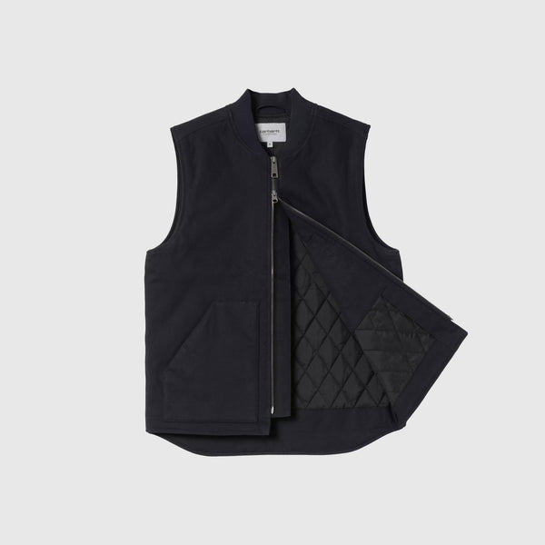 Carhartt WIP Classic Vest - Dark Navy Rigid - Front Open