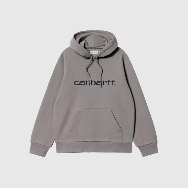 Carhartt WIP Hooded Carhartt Sweat - Shady Grey / Dark Navy - Front