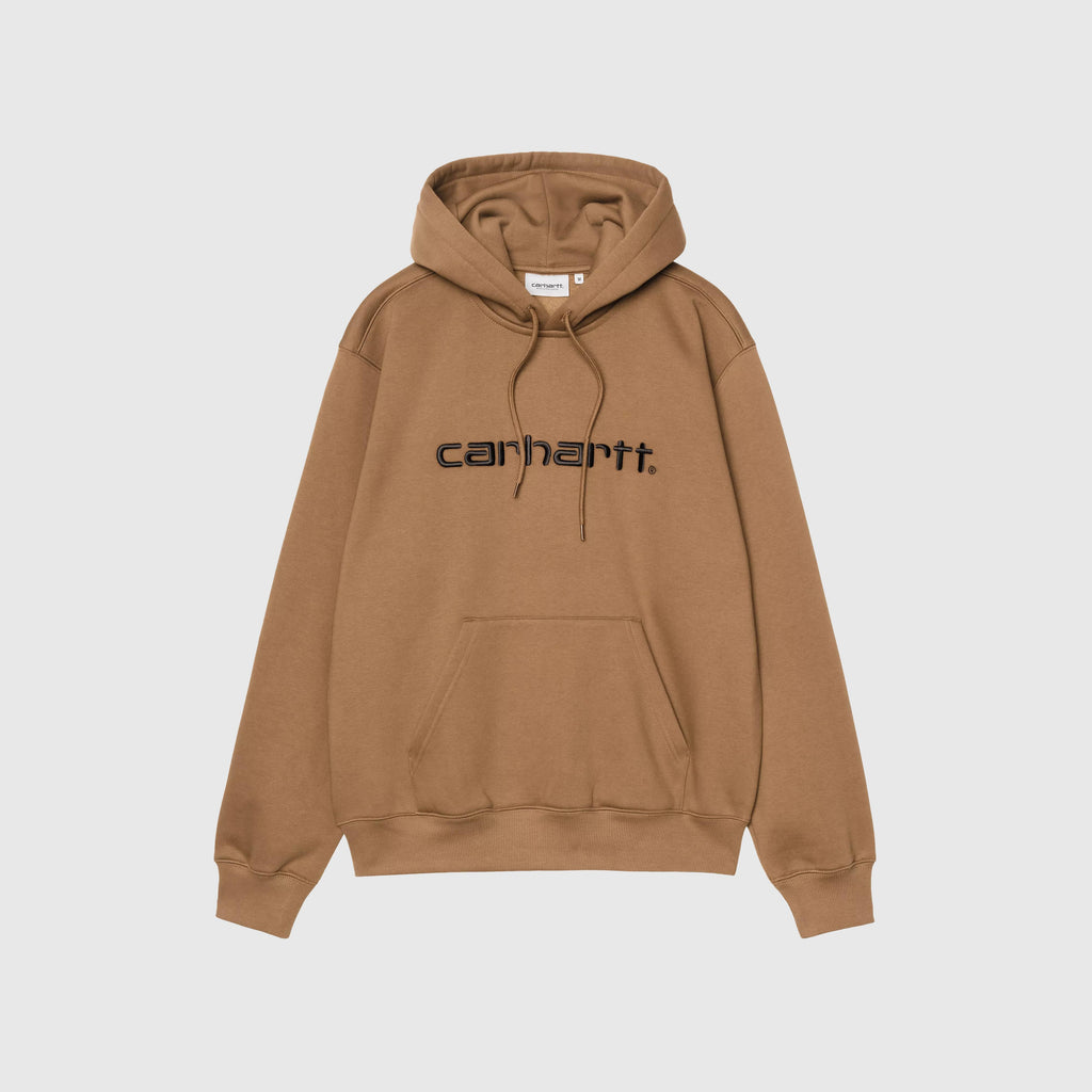 Carhartt WIP Hooded Carhartt Sweat - WIP H Brown / Black - Front