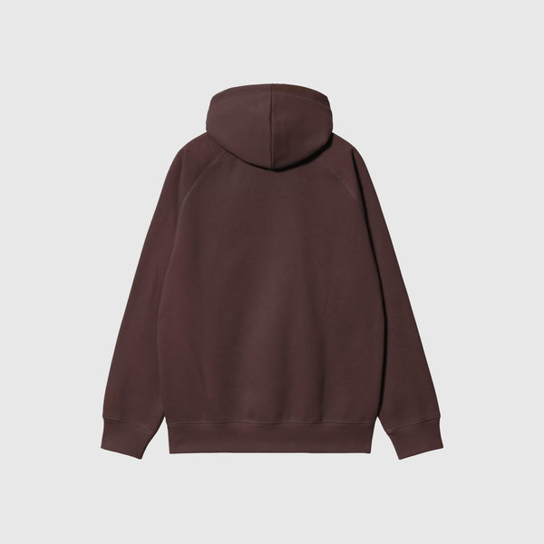 Carhartt WIP Hooded Chase Sweat - Palisander / Gold - Back