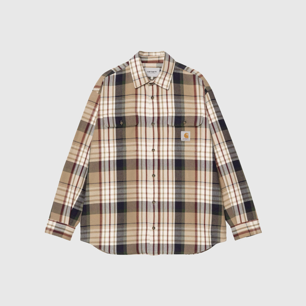 Carhartt L/S Tamblyn Shirt - Tamblyn Check / Leather - Front
