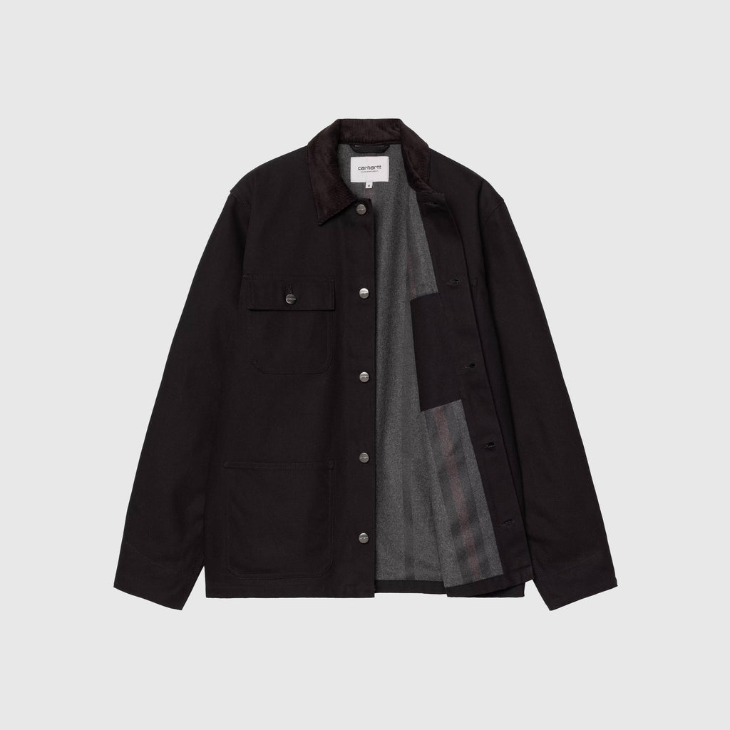 Carhartt WIP Michigan Coat - Black / Black Rigid - Inside Open