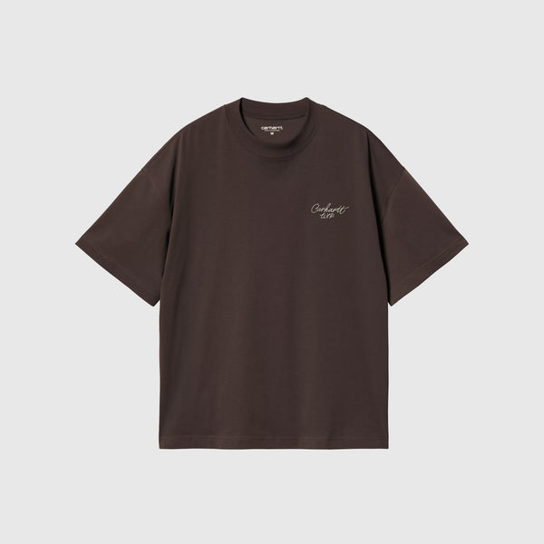 Carhartt S/S Signature Script T-Shirt - Tobacco / Natural - Front