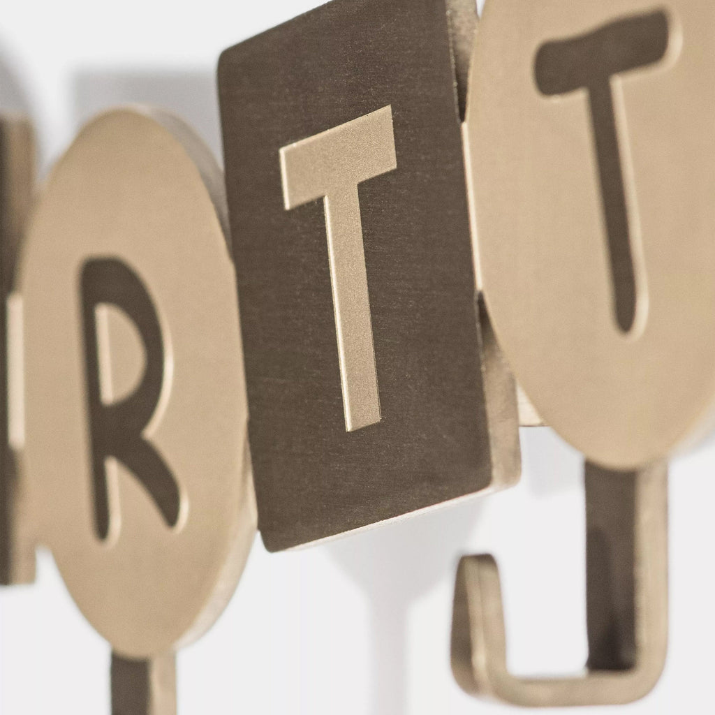 Carhartt WIP ABC Wall Coat Hanger - Gold - Front Close Up