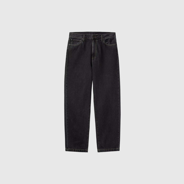 Carhartt WIP Aaron Pant - Black Stone Washed - Front