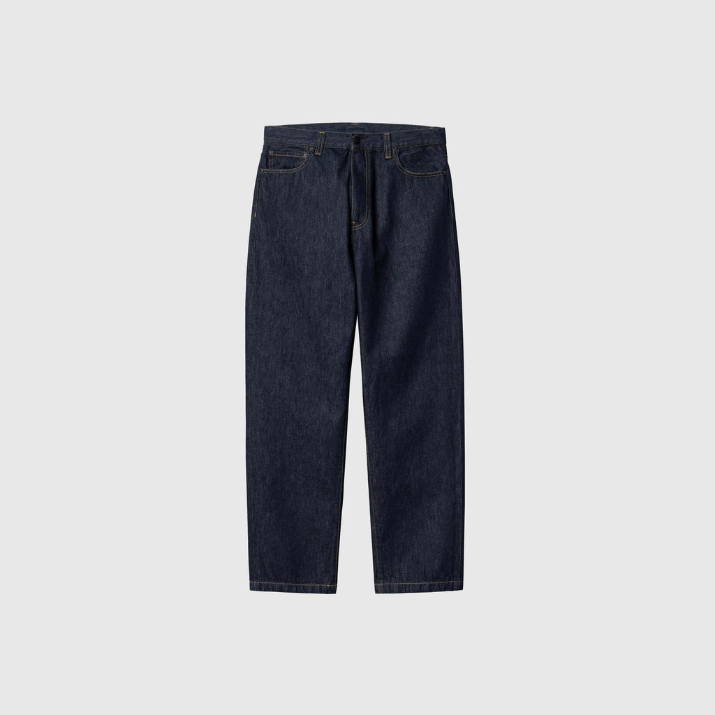 Carhartt WIP Aaron Pant - Blue Rinsed - Front