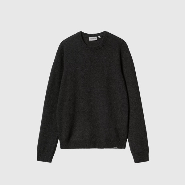 Carhartt WIP Alten Sweater - Black Heather - Front