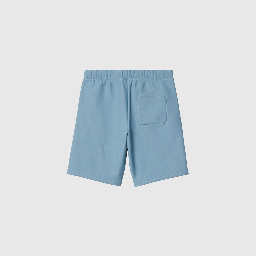 Carhartt WIP American Script Sweat Short - Frosted Blue - Back