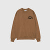 Carhartt WIP Arch Script Sweat - WIP H Brown / Black Stone Washed - Front