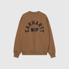 Carhartt WIP Arch Script Sweat - WIP H Brown / Black Stone Washed - Back
