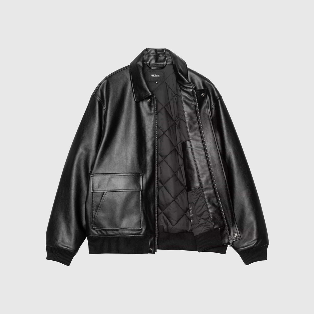 Carhartt WIP Arizona Jacket - Black - Front Open