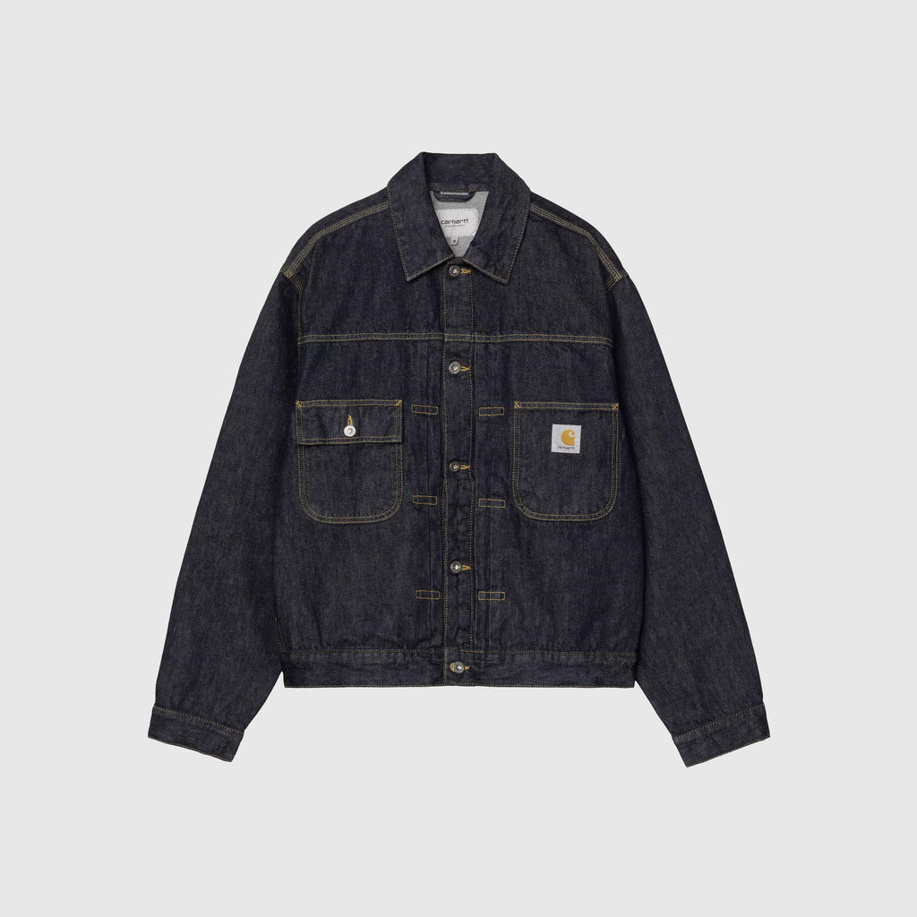 Carhartt WIP Belmar Jacket - Blue Rinsed - Front