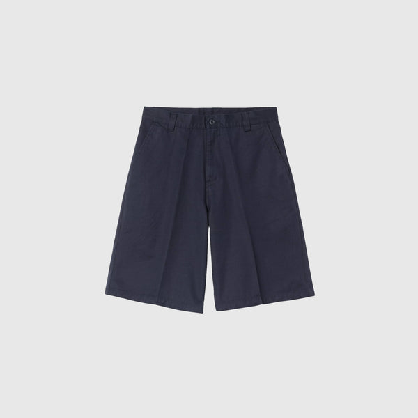 Carhartt WIP Brader Short - Dark Navy Rinsed - Front