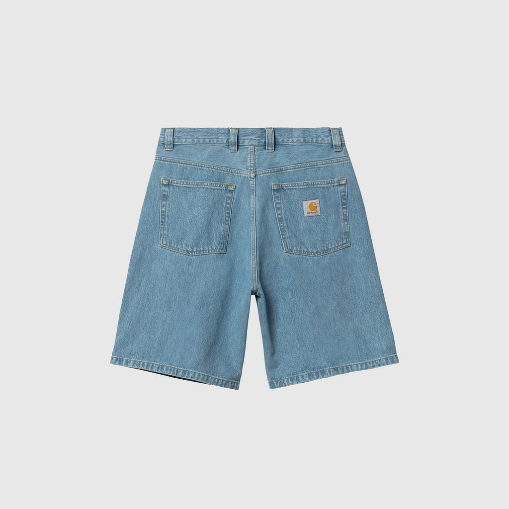 Carhartt WIP Brandon Short - Blue Stone Bleached - Back