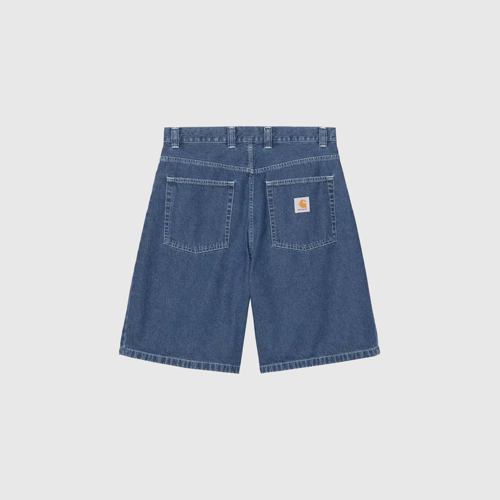 Carhartt WIP Brandon Short - Blue Stone Washed - Back
