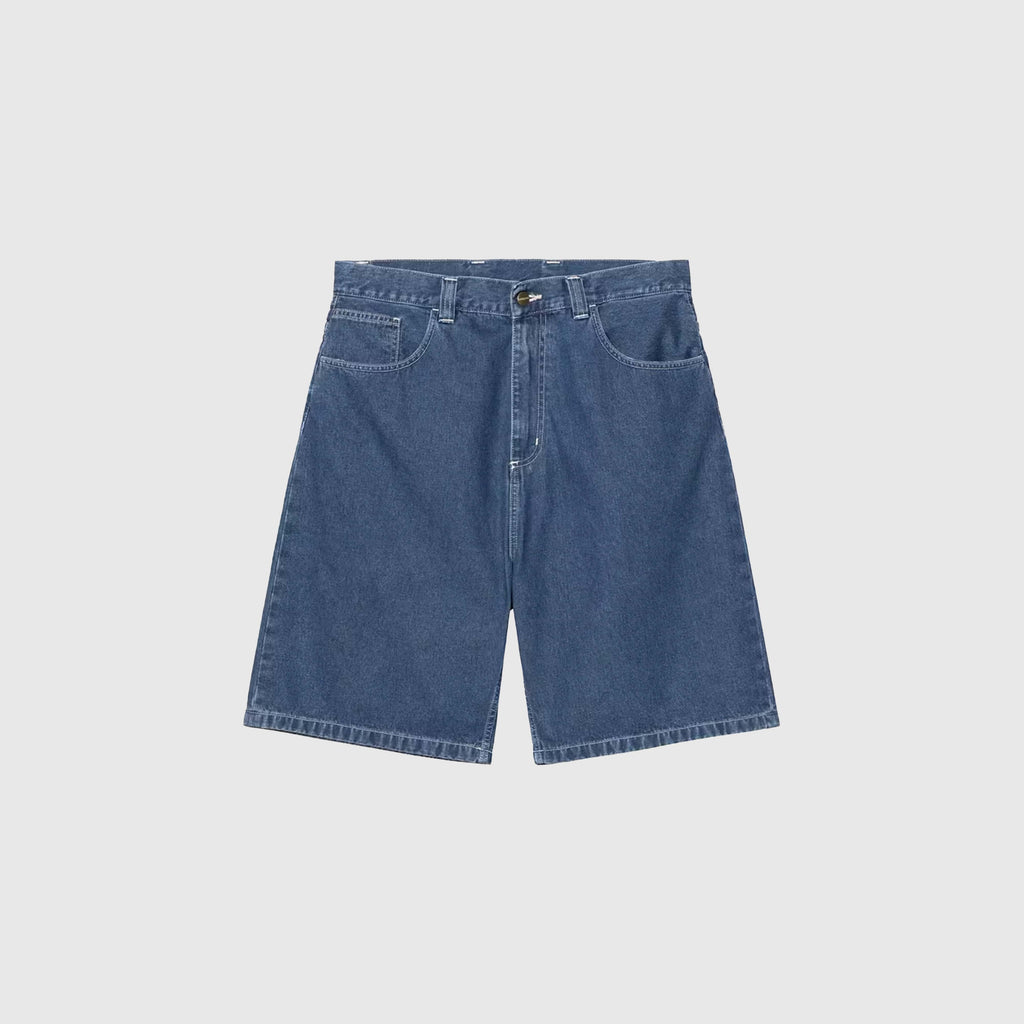 Carhartt WIP Brandon Short - Blue Stone Washed - Front