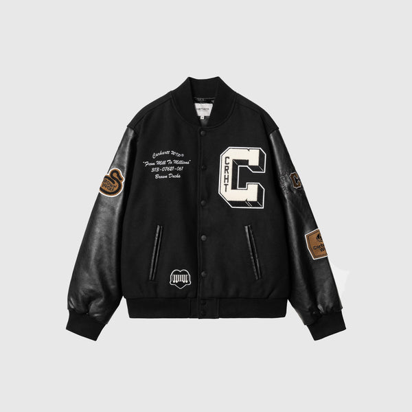 Carhartt WIP Brown Ducks Bomber - Black / Black - Front