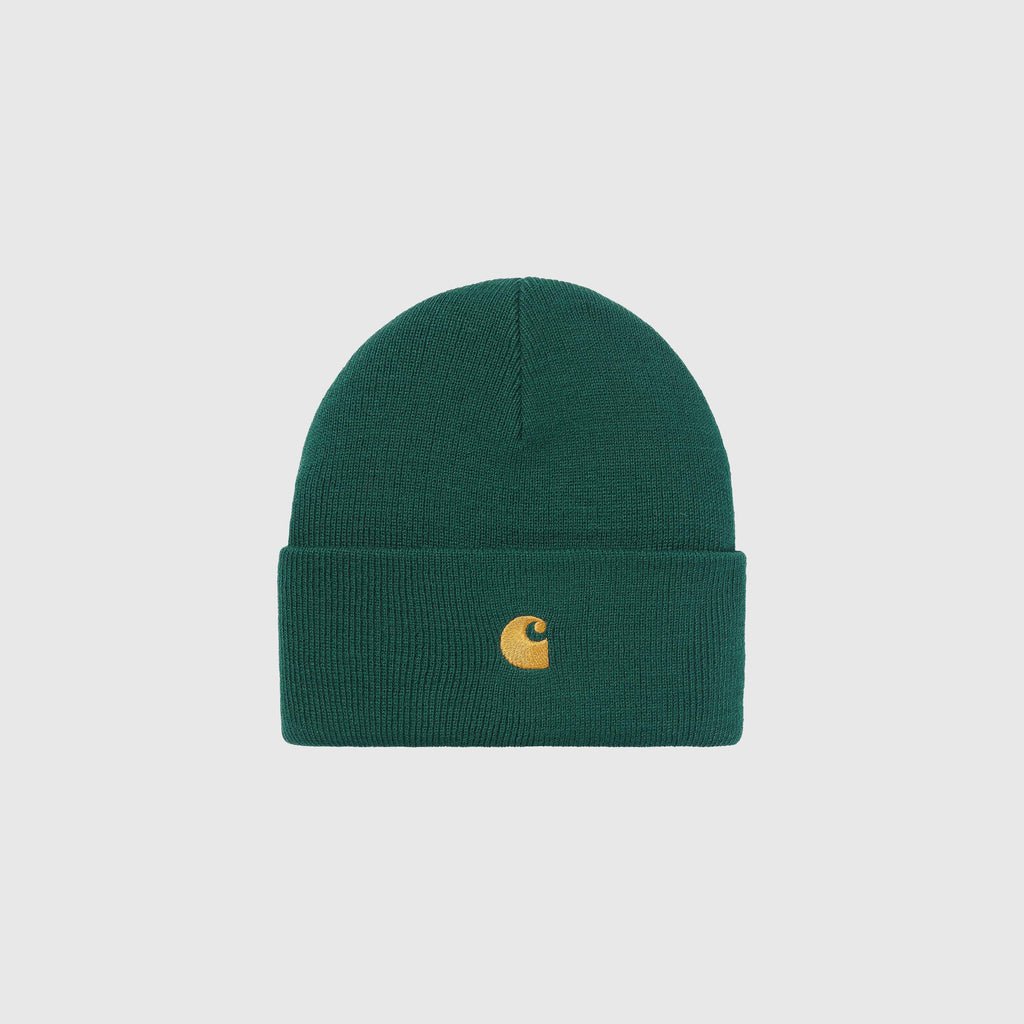 Carhartt WIP Chase Beanie - Chevril / Gold - Front
