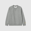 Carhartt WIP Chase Sweat - Grey Heather / Gold - Front