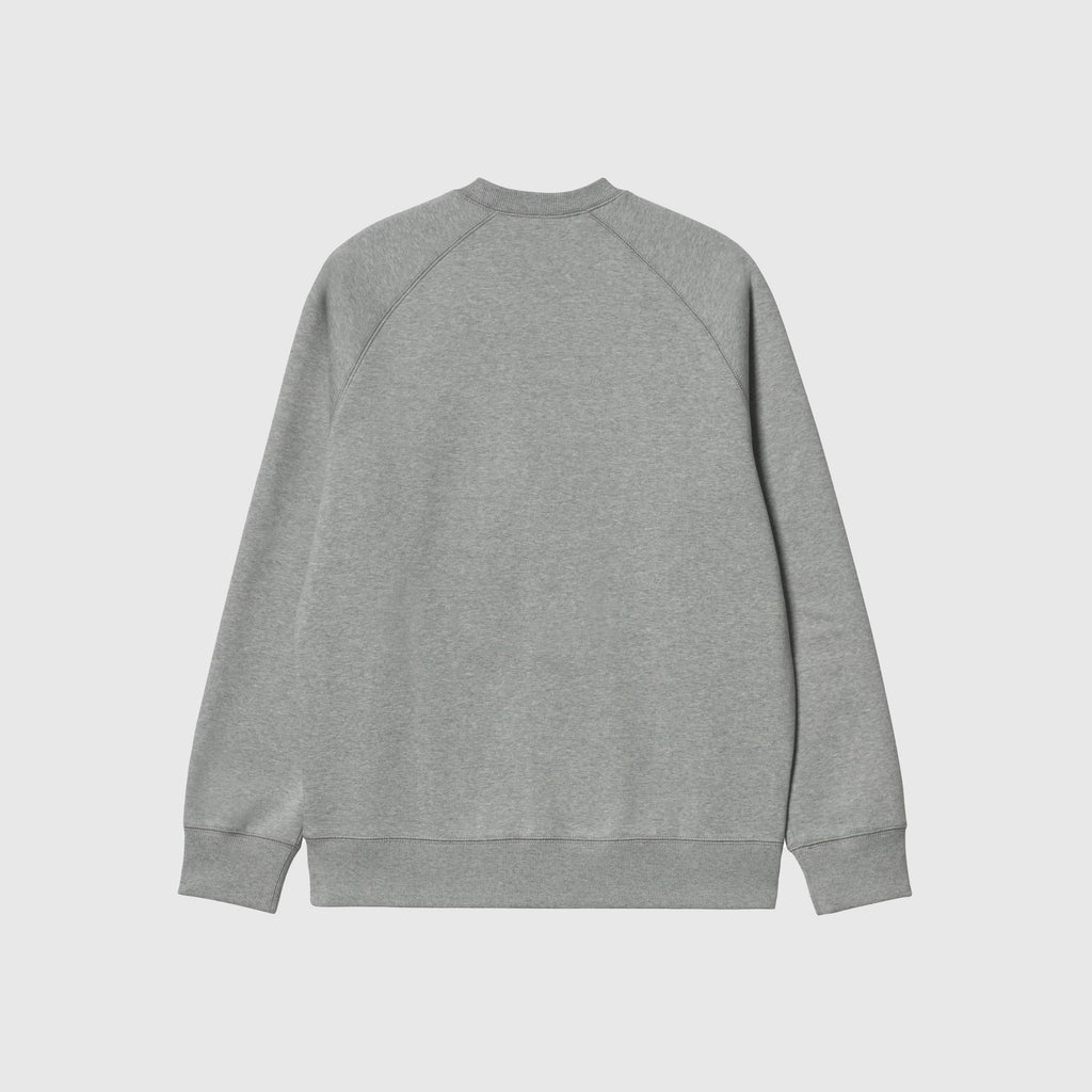 Carhartt WIP Chase Sweat - Grey Heather / Gold - Back