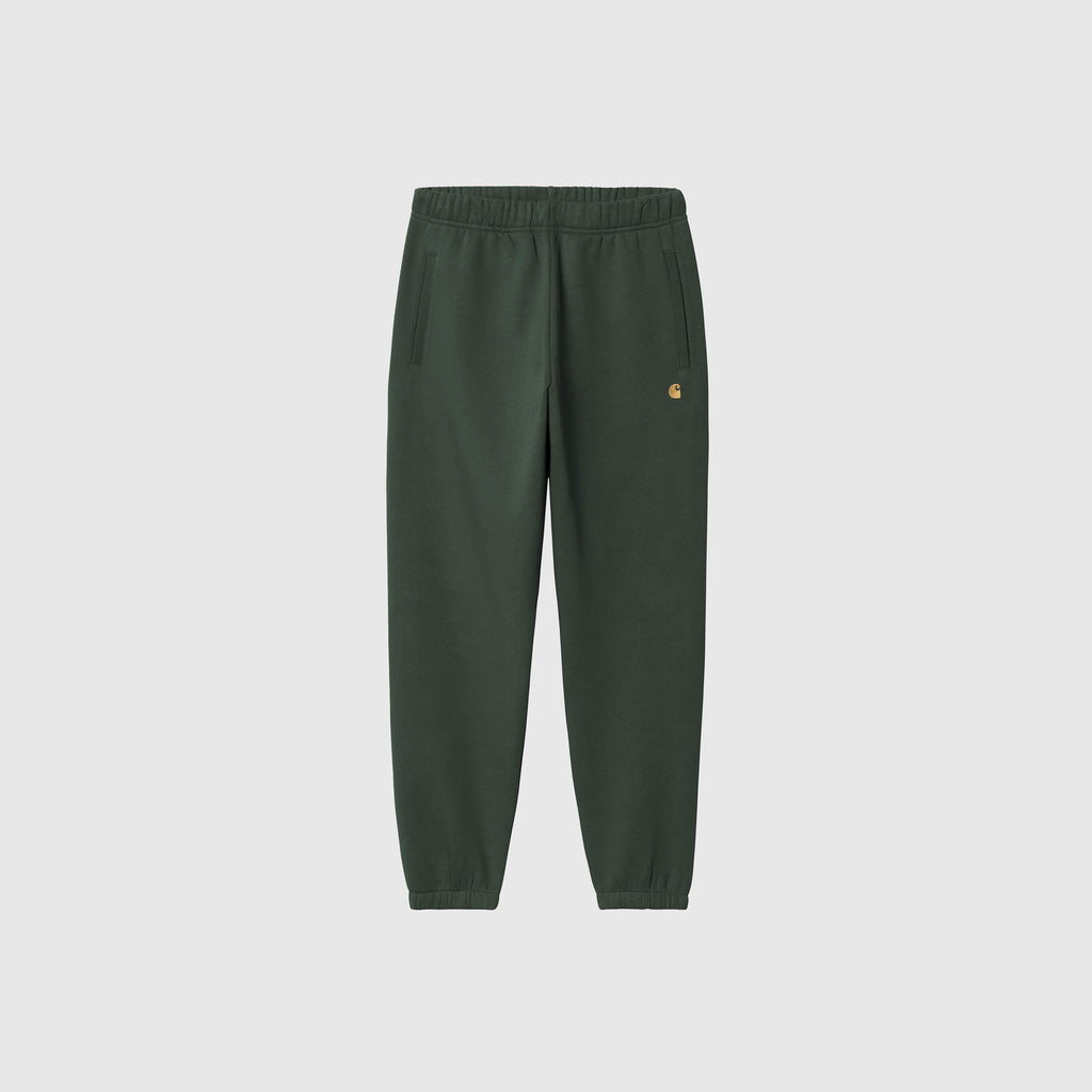 Carhartt WIP Chase Sweat Pant - Sycamore Tree / Gold - Front