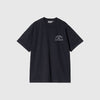 Carhartt WIP Class Of 89 Tee - Dark Navy / White Garment Dyed - Front