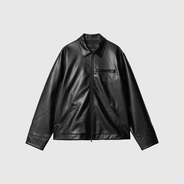 ジャケット・アウター Carhartt DETROIT LEATHER JACKET CarharttWIPDetroitJacket-Black