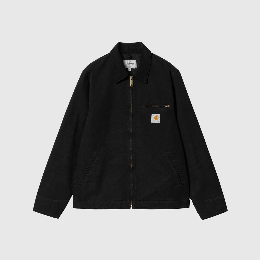 Carhartt WIP Detroit Jacket - Black / Black Aged Canvas