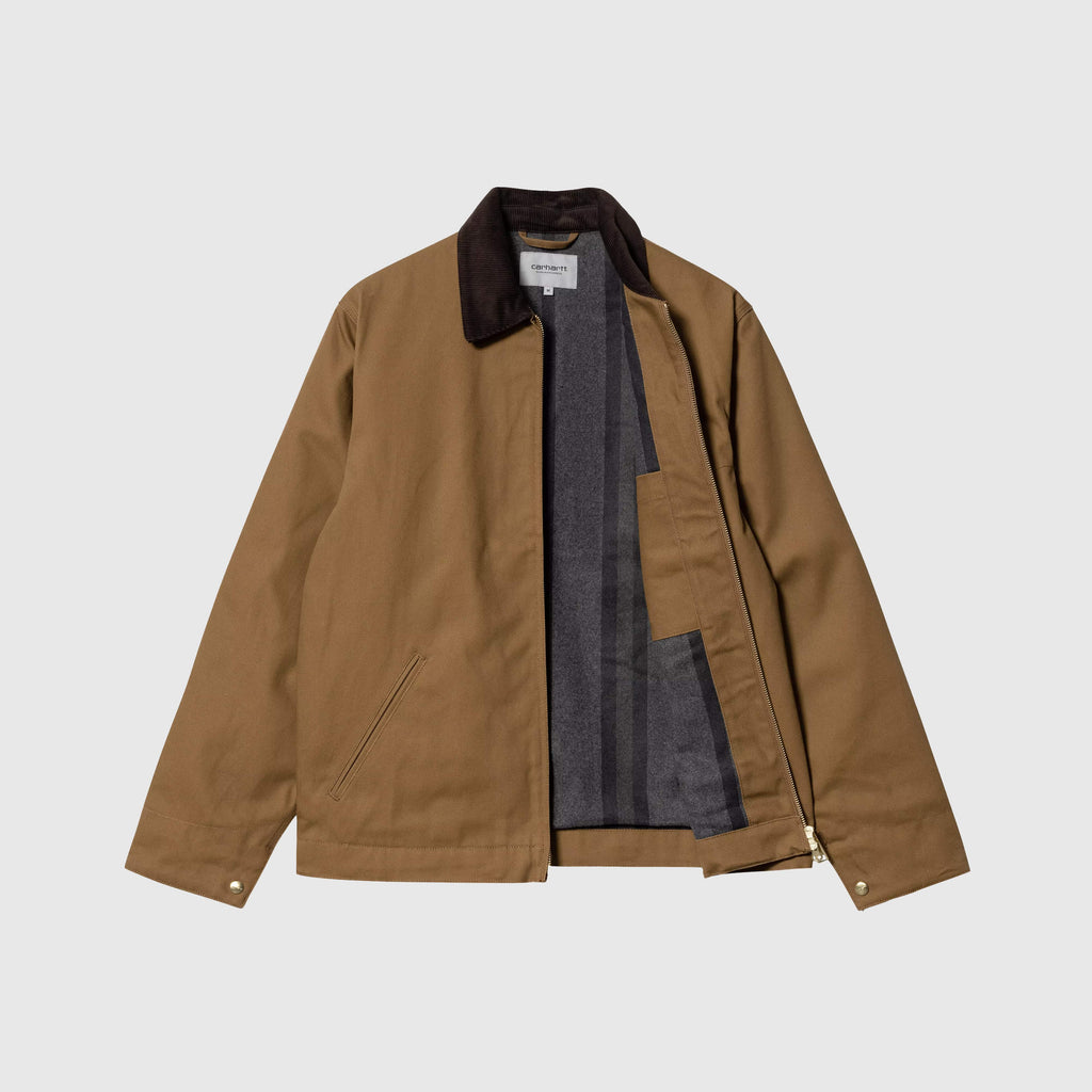 Carhartt WIP Detroit Jacket - Hamilton Brown / Tobacco Rigid - Front Open
