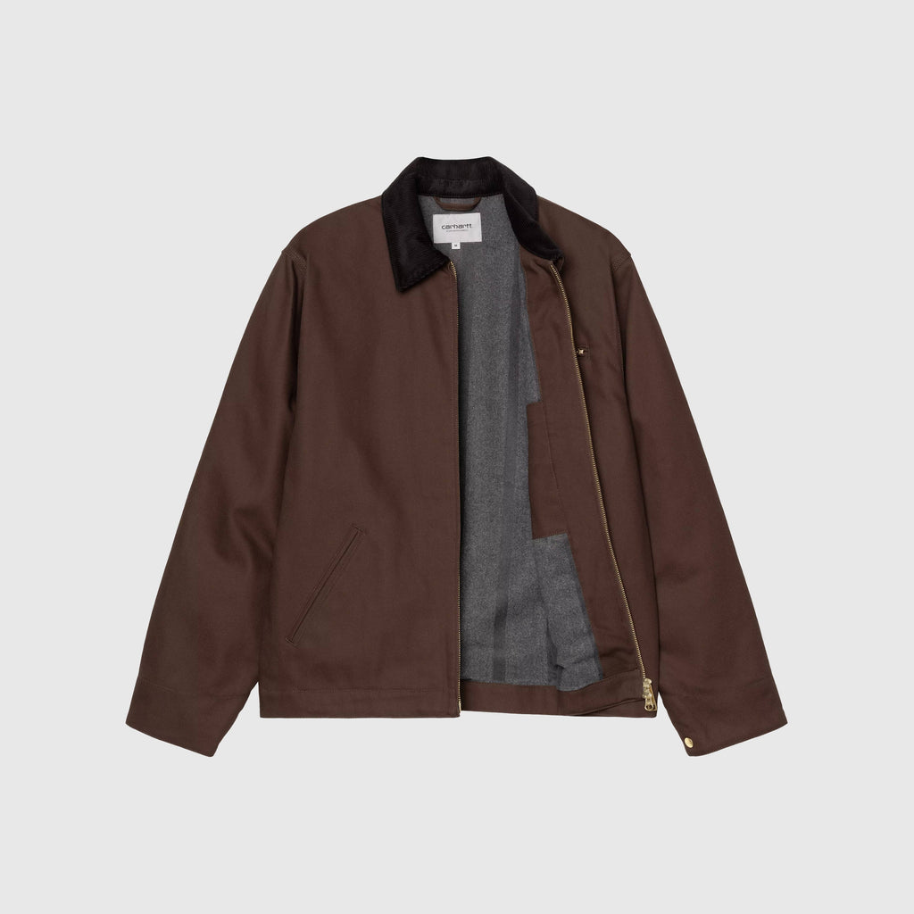 Carhartt WIP Detroit Jacket - Tobacco / Black Rigid - Front Open