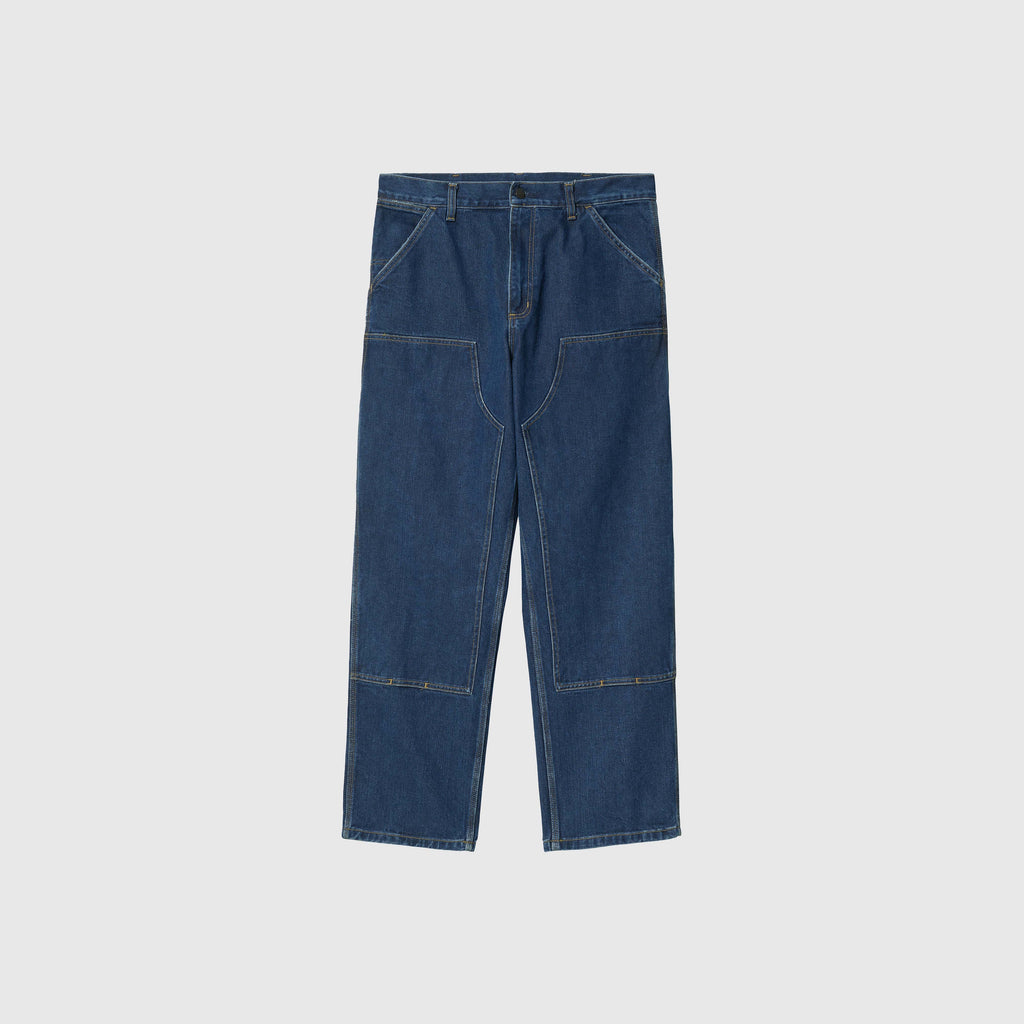 Carhartt WIP Double Knee Pant - Blue Stone Washed - Front