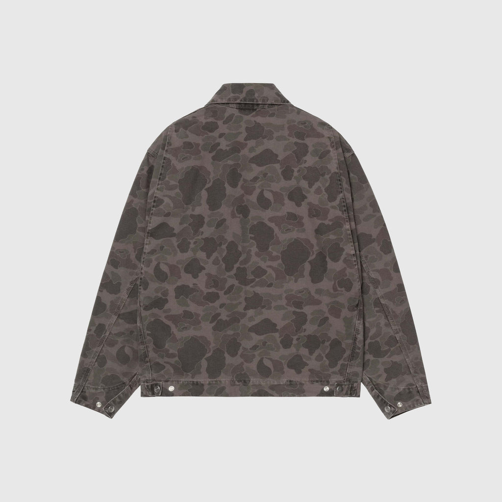 Carhartt WIP Duck Detroit Jacket - Camo Duck Green / Porphyr Garment Dyed - Back