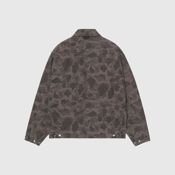 Carhartt WIP Duck Detroit Jacket - Camo Duck Green / Porphyr Garment Dyed - Back